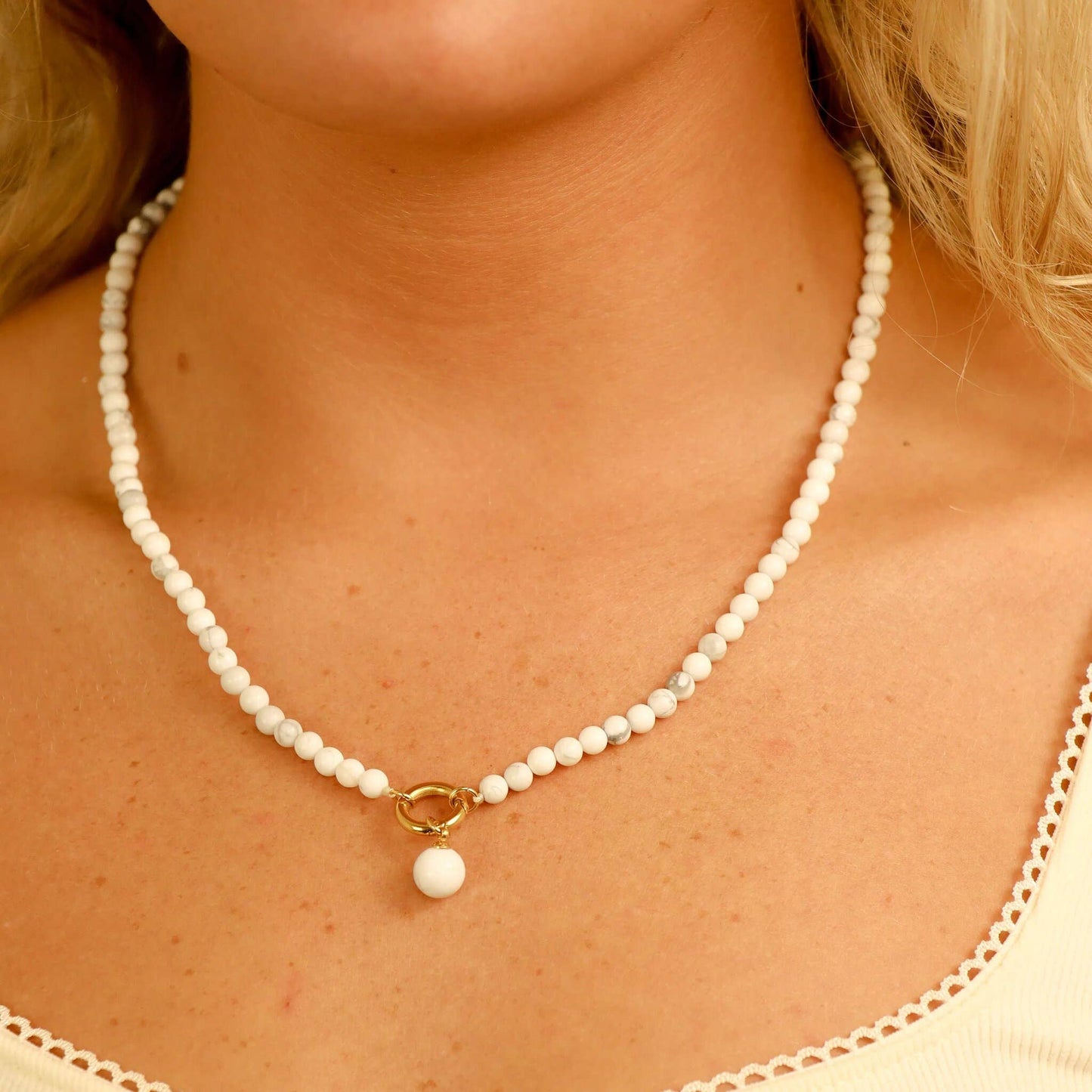 Charm Bar - Natural Stone Charm Keeper Necklace
