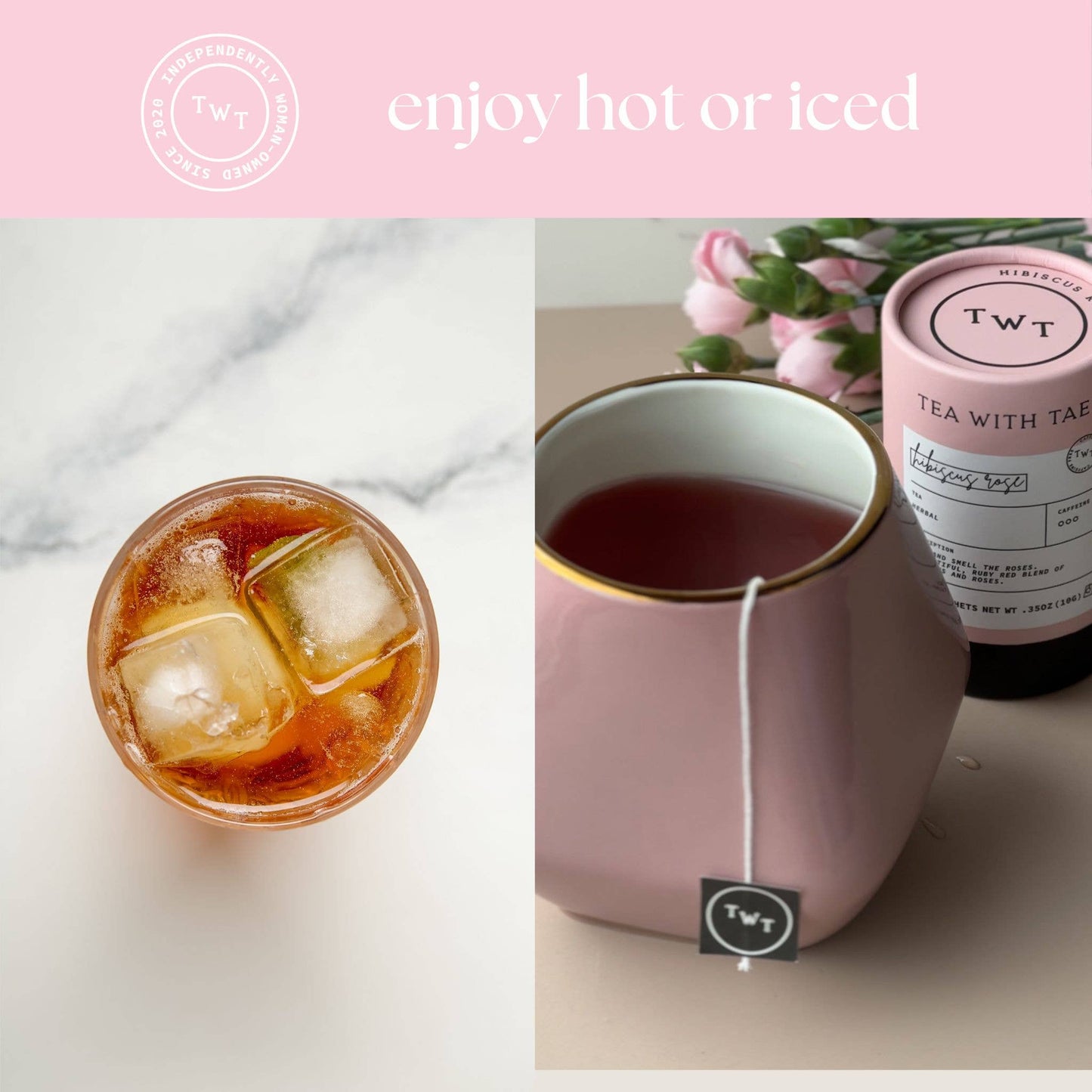 Hibiscus Rose Herbal Mini Tube Gift (5 tea bags)