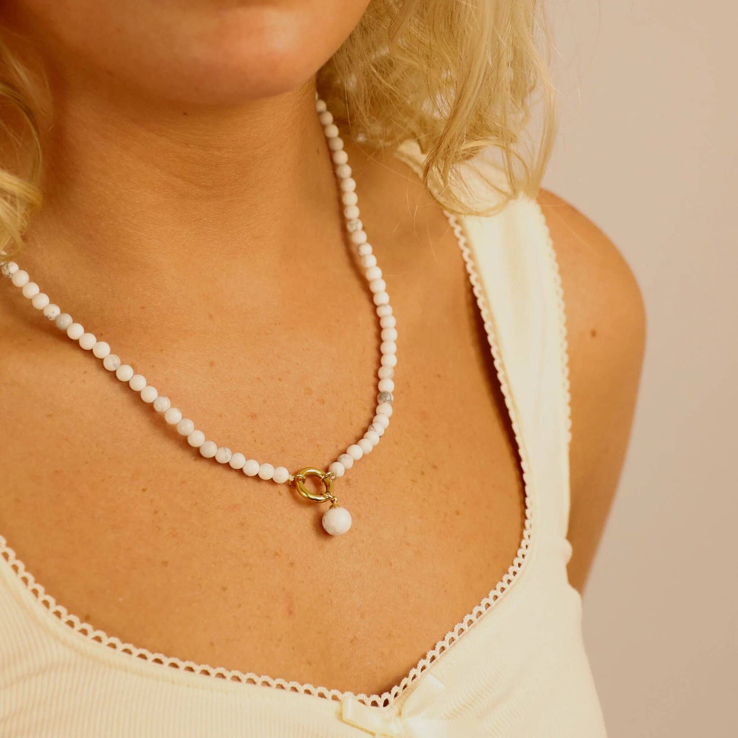 Charm Bar - Natural Stone Charm Keeper Necklace
