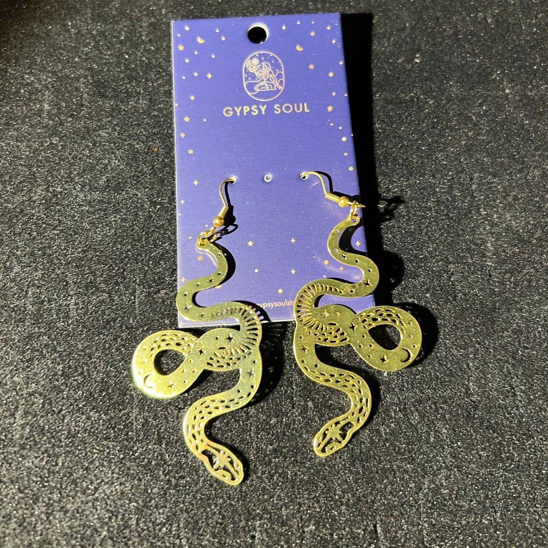 Snake Earrings - Gold and Silver 12 Pairs