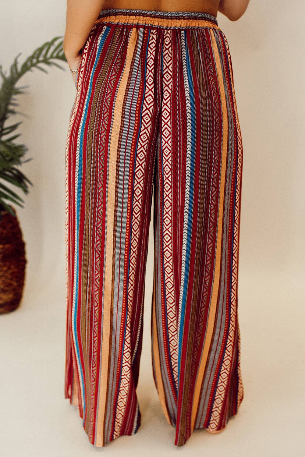 Boho Ethnic Wide Leg Pants