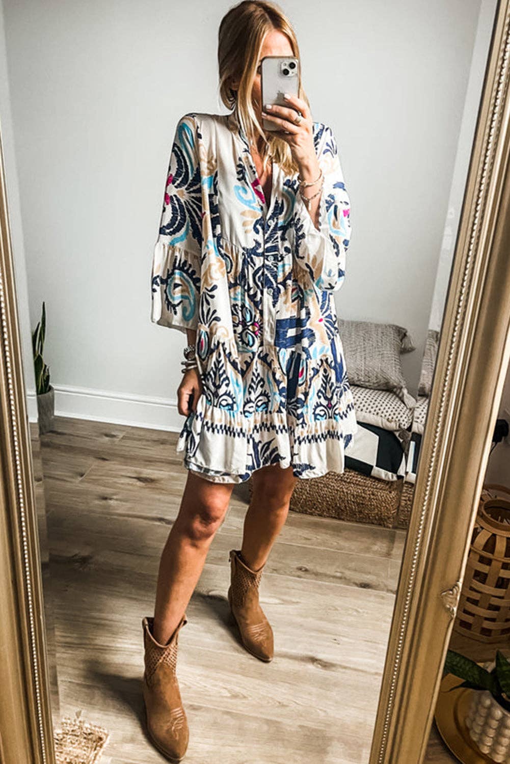 Bracelet Sleeve Mini Dress