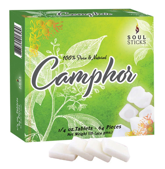 100% Pure & Natural Camphor - (4 block packs)