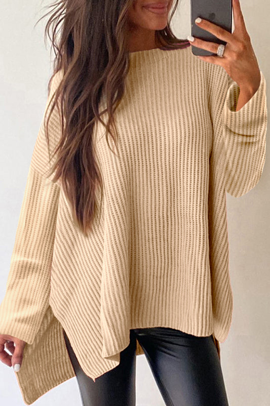 Side Slit Oversized Sweater