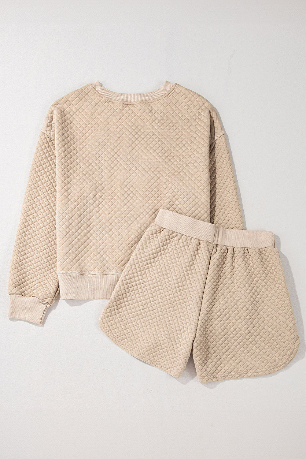 Quilted Long Sleeve Top and Shorts Set