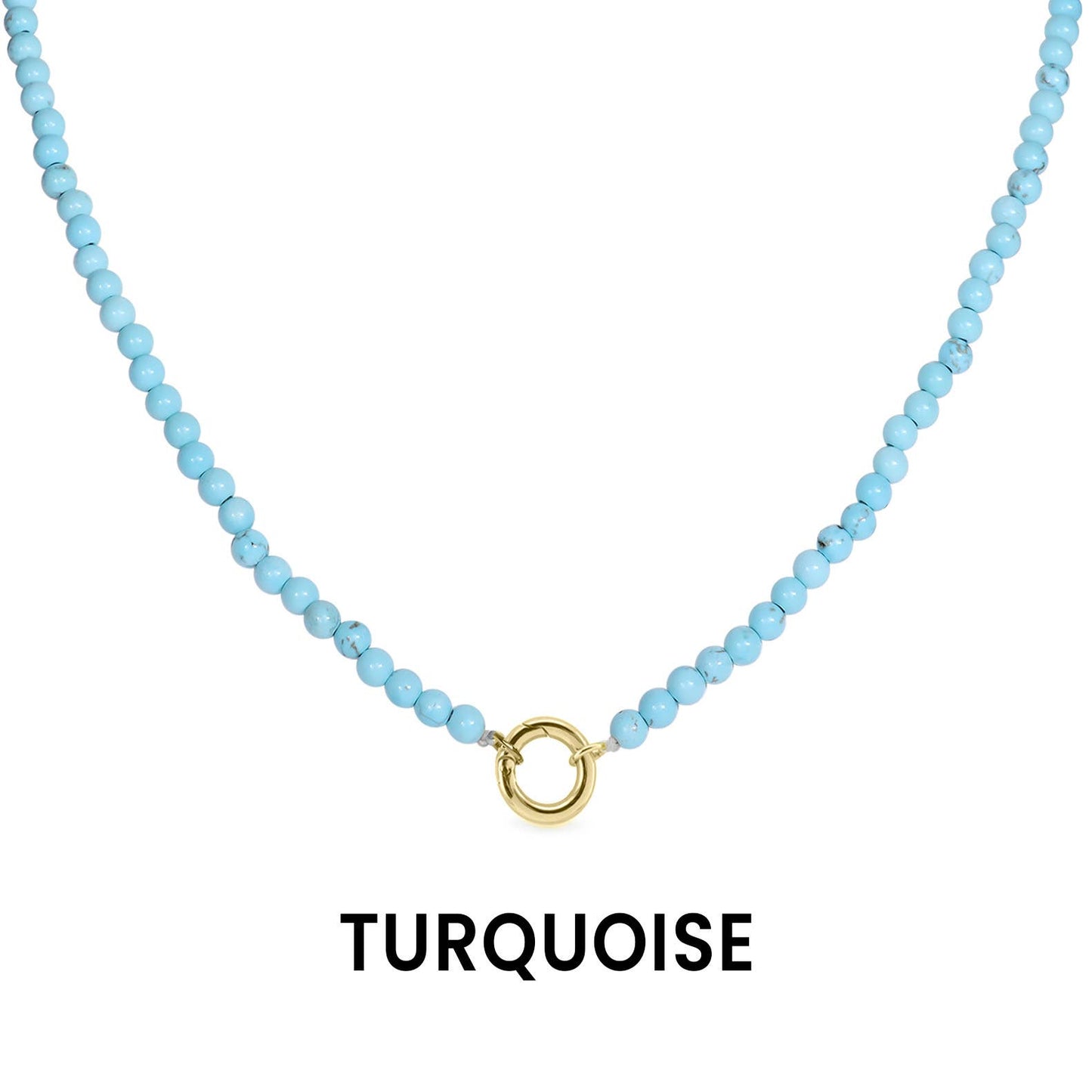 Charm Bar - Natural Stone Charm Keeper Necklace