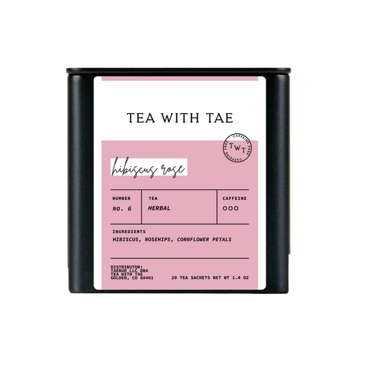 HIbiscus Rose Herbal Tea Gift Tin (20 tea bags)
