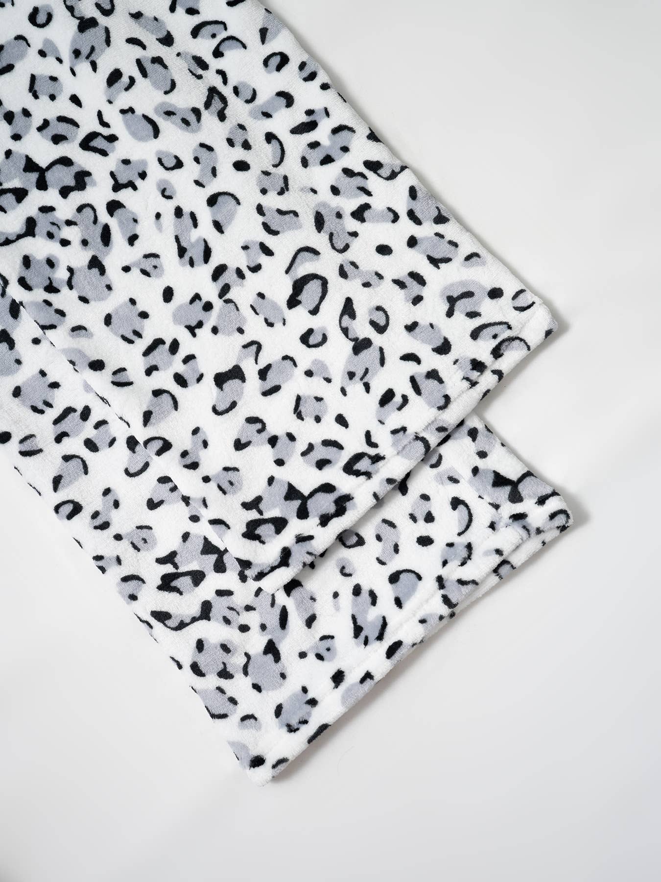 Leopard Plush Lounge wide leg trousers