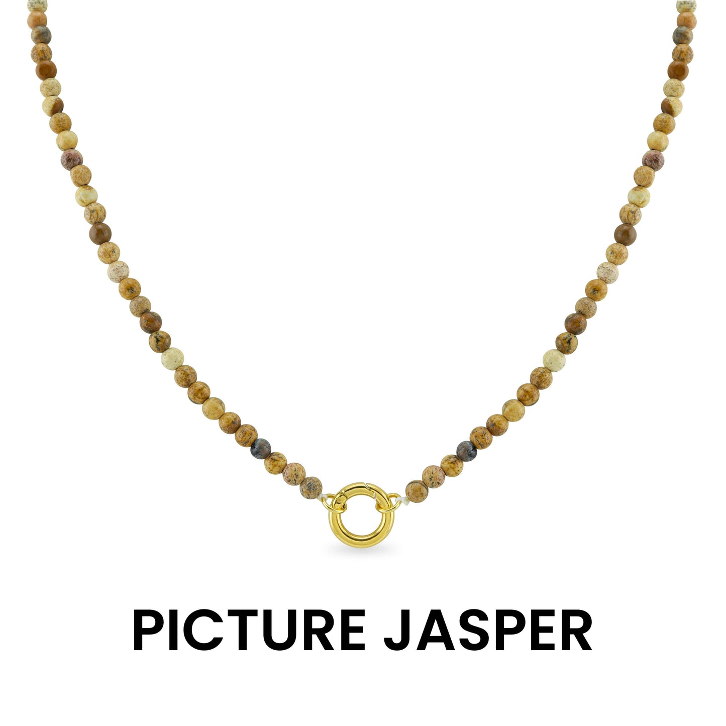 Charm Bar - Natural Stone Charm Keeper Necklace