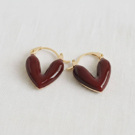 Charming Heart-Shaped Drop Earrings