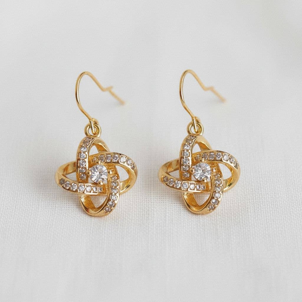 Pinwheel Cubic Zirconia Earrings
