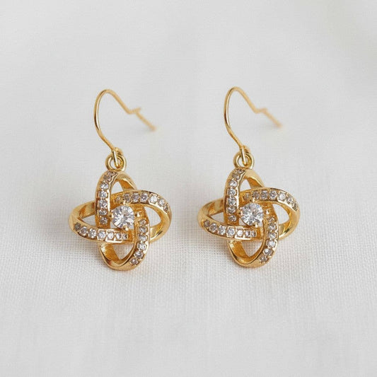 Pinwheel Cubic Zirconia Earrings