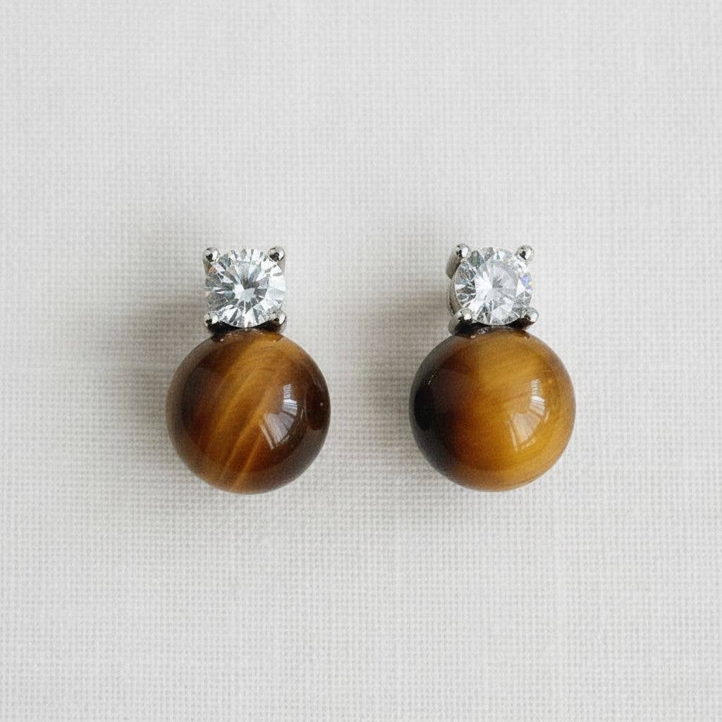 Tiger Eye Drop Earrings