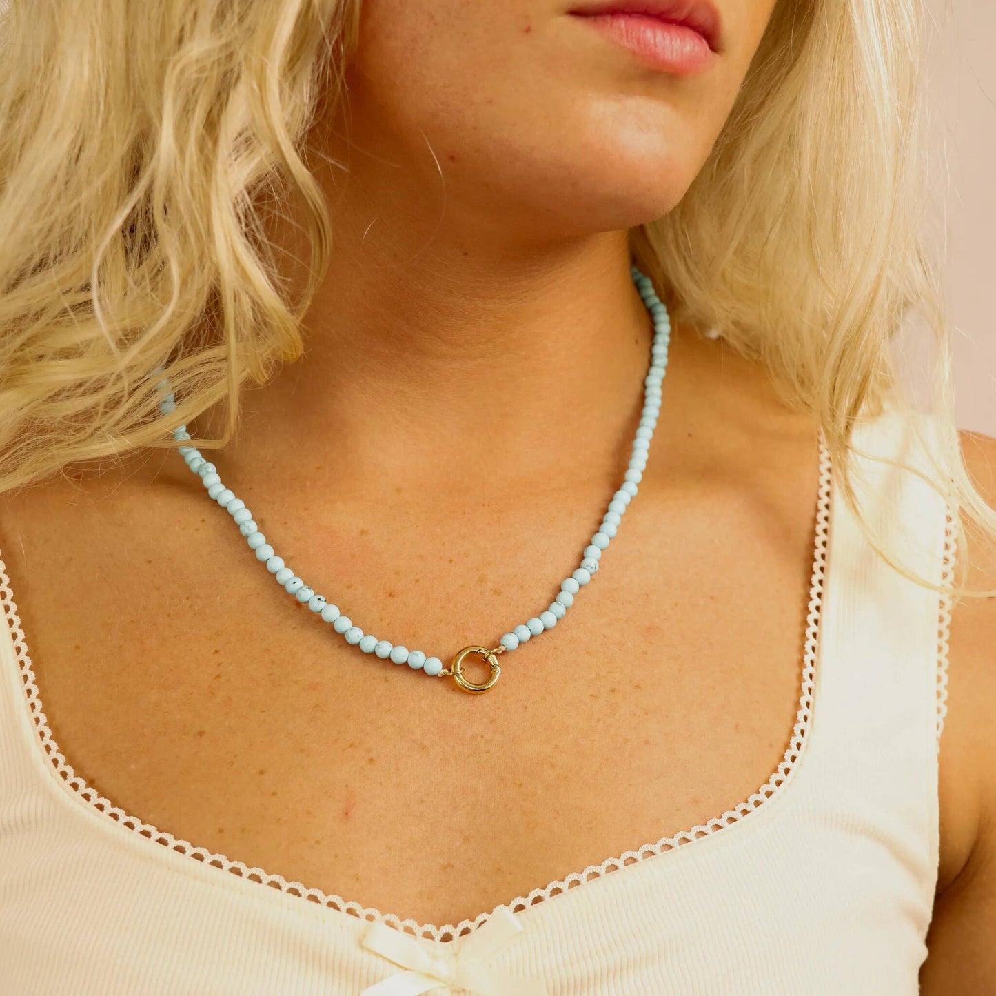 Charm Bar - Natural Stone Charm Keeper Necklace
